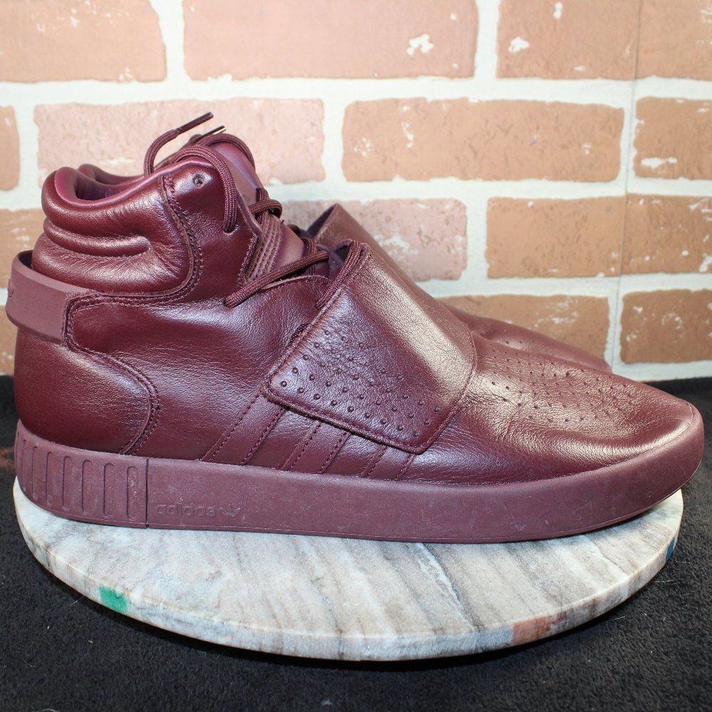 Adidas Tubular Invader Strap Shoes Mens Size 11.5 Athletic Leather Sneakers.